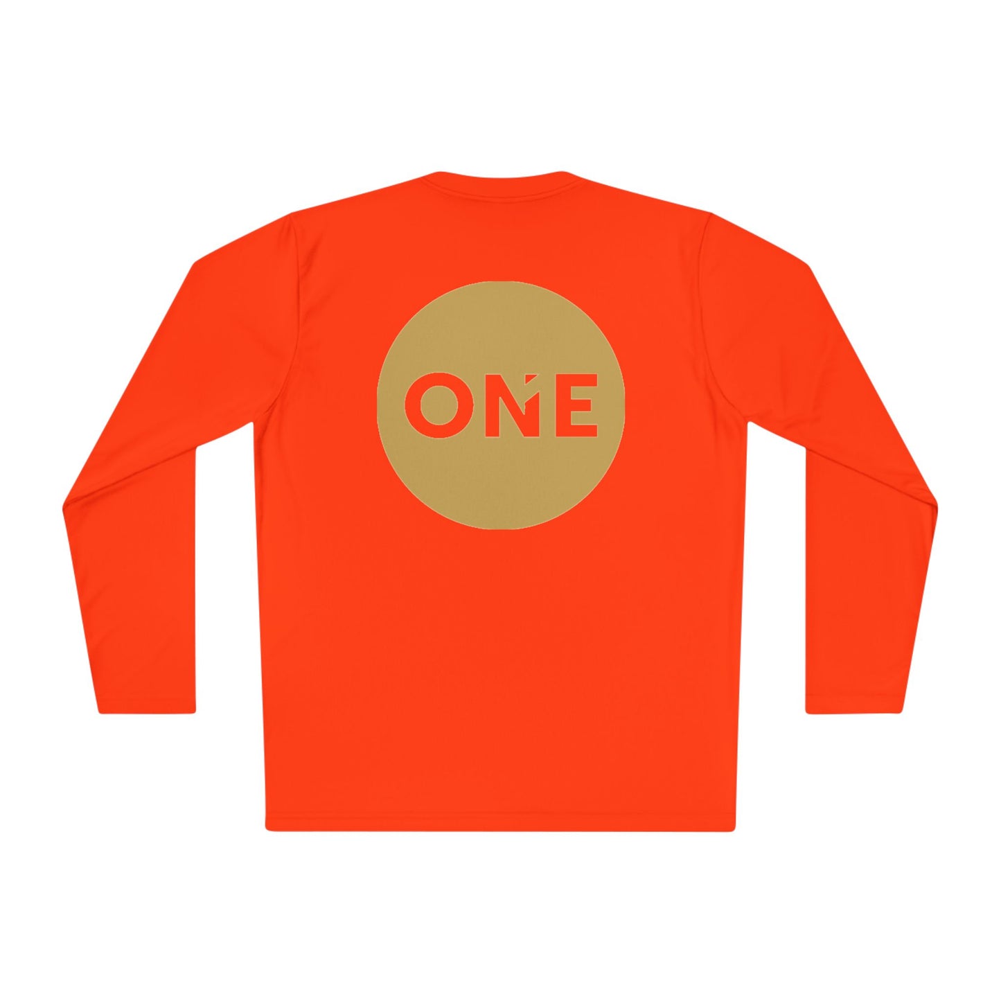 Gold ‘ONE’ Unisex Lightweight Long Sleeve Tee, Casual Shirt, Gift for Her/Him, Birthday/Anniversary Celebration, Everyday Wear