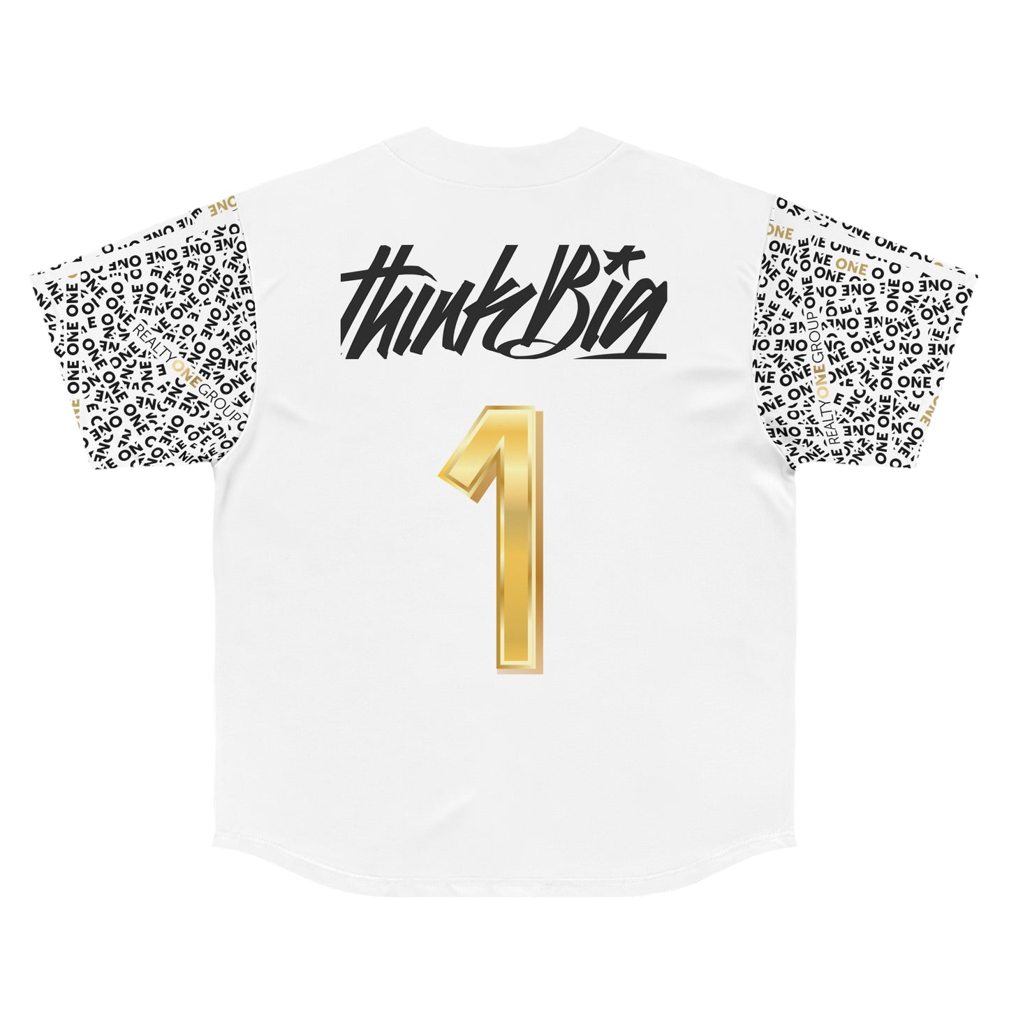 ONE - Think Big - Men's Baseball Jersey (AOP)