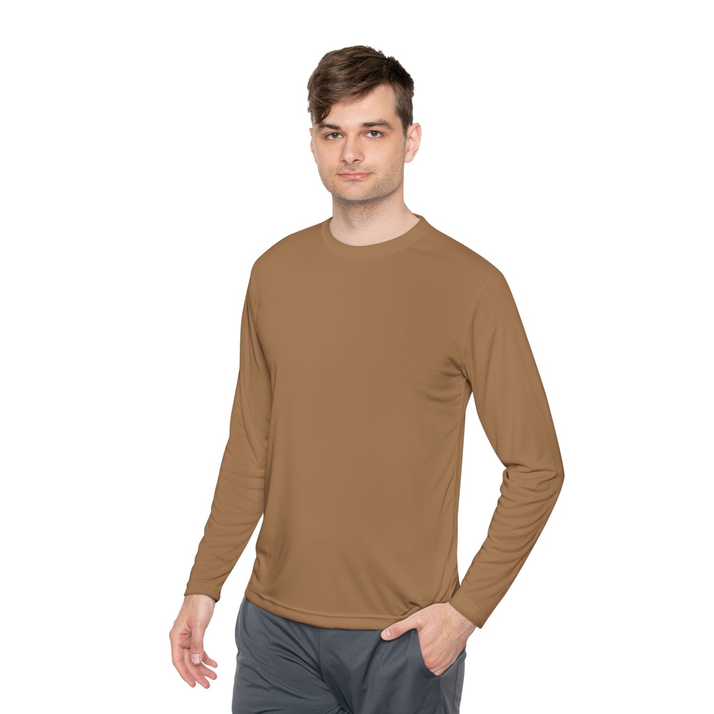 Gold ‘ONE’ Unisex Lightweight Long Sleeve Tee, Casual Shirt, Gift for Her/Him, Birthday/Anniversary Celebration, Everyday Wear