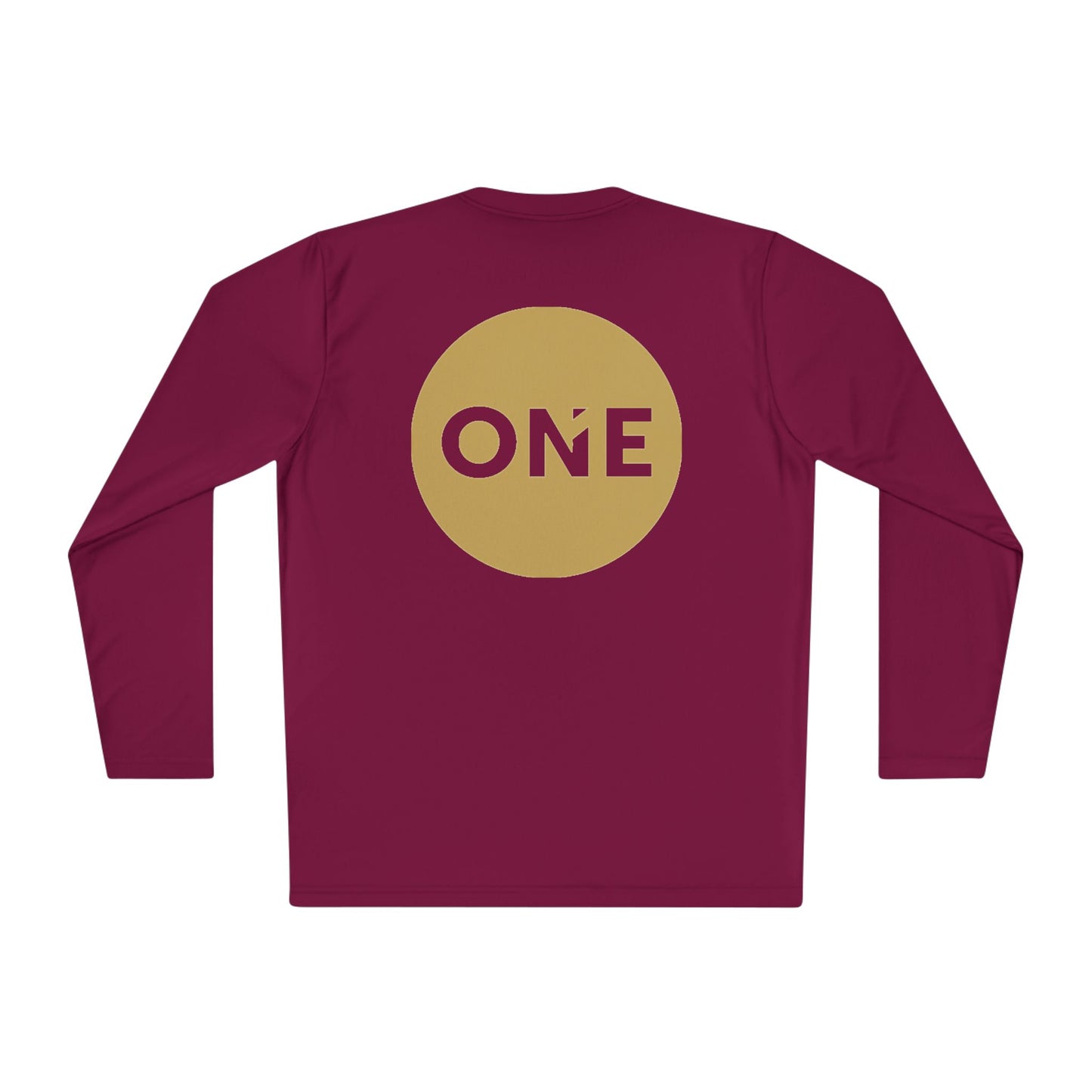 Gold ‘ONE’ Unisex Lightweight Long Sleeve Tee, Casual Shirt, Gift for Her/Him, Birthday/Anniversary Celebration, Everyday Wear