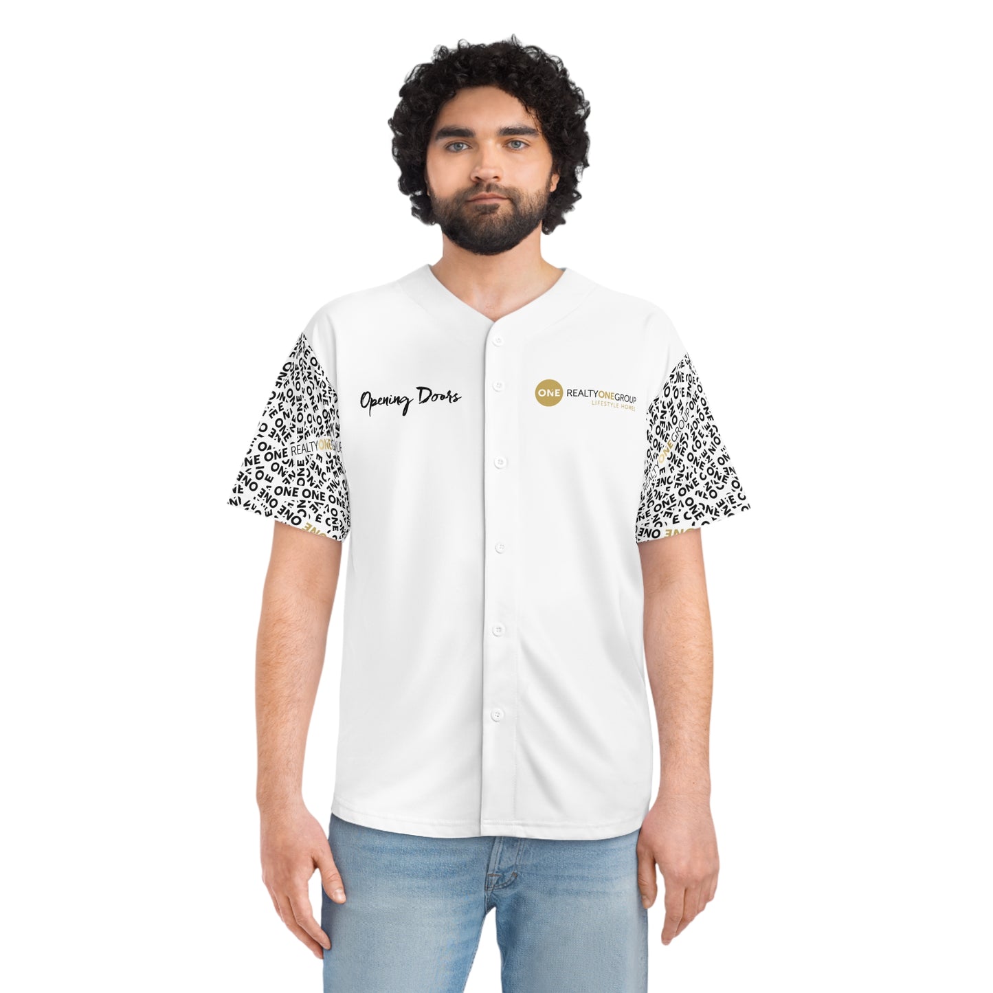 ONE - Think Big - Men's Baseball Jersey (AOP)