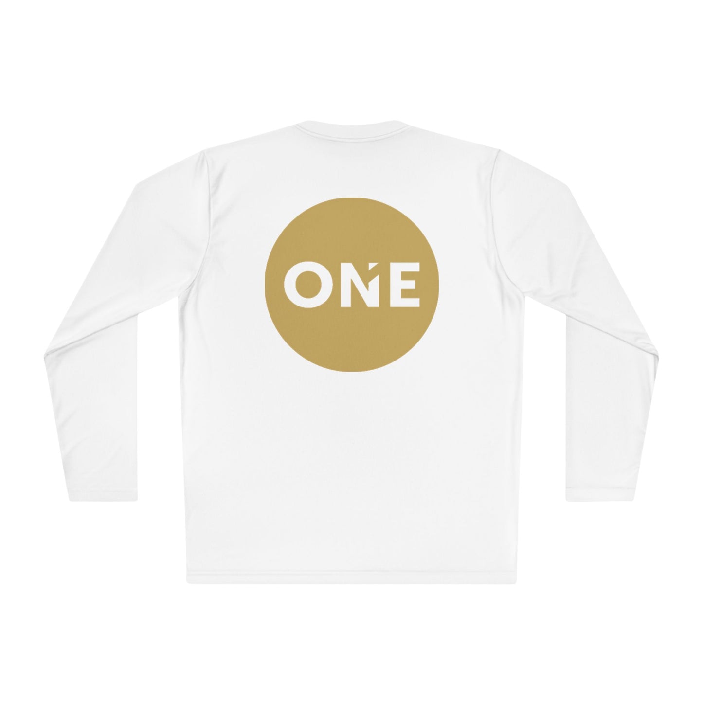 Gold ‘ONE’ Unisex Lightweight Long Sleeve Tee, Casual Shirt, Gift for Her/Him, Birthday/Anniversary Celebration, Everyday Wear