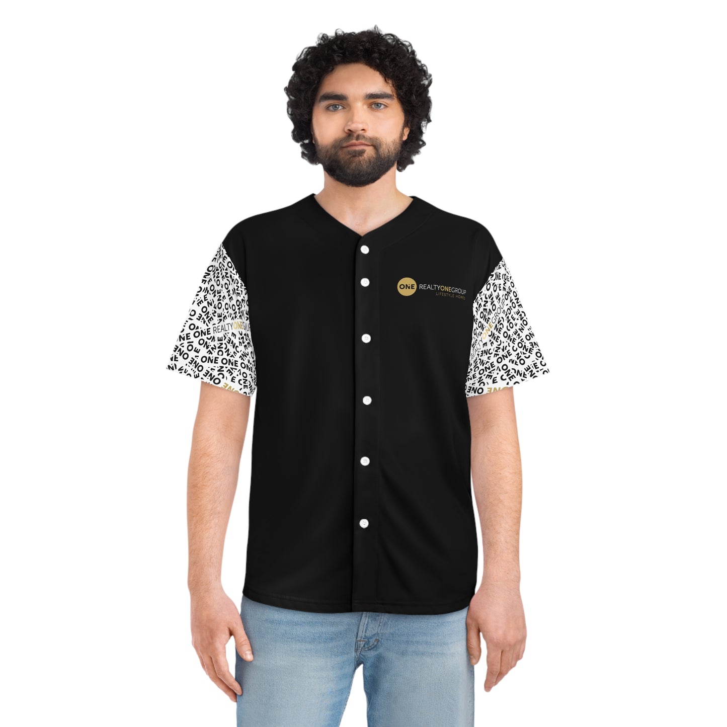ONE - Think Big - Men's Baseball Jersey (AOP)