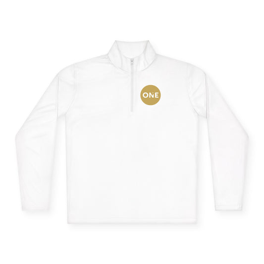 Unisex Quarter-Zip Pullover with ONE Design, Cozy Fashion Top, Gift for Friends, Casual Wear, Perfect for Outdoors & Celebrations