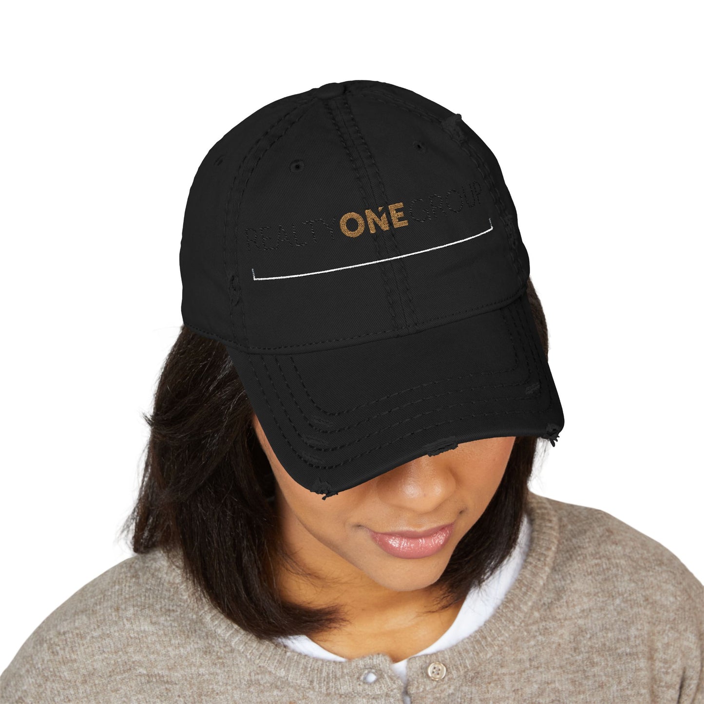 Distressed Dad Hat with Embroidery - Casual Style, Adjustable Cap, Cool Gift, Summer Accessory, Perfect for Dad's Day