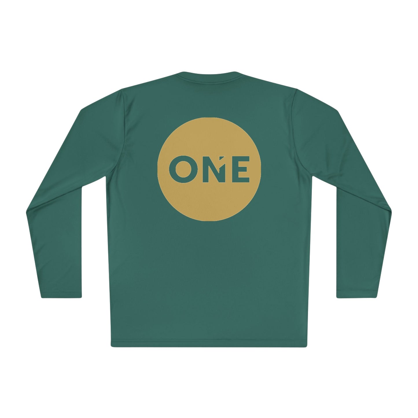 Gold ‘ONE’ Unisex Lightweight Long Sleeve Tee, Casual Shirt, Gift for Her/Him, Birthday/Anniversary Celebration, Everyday Wear