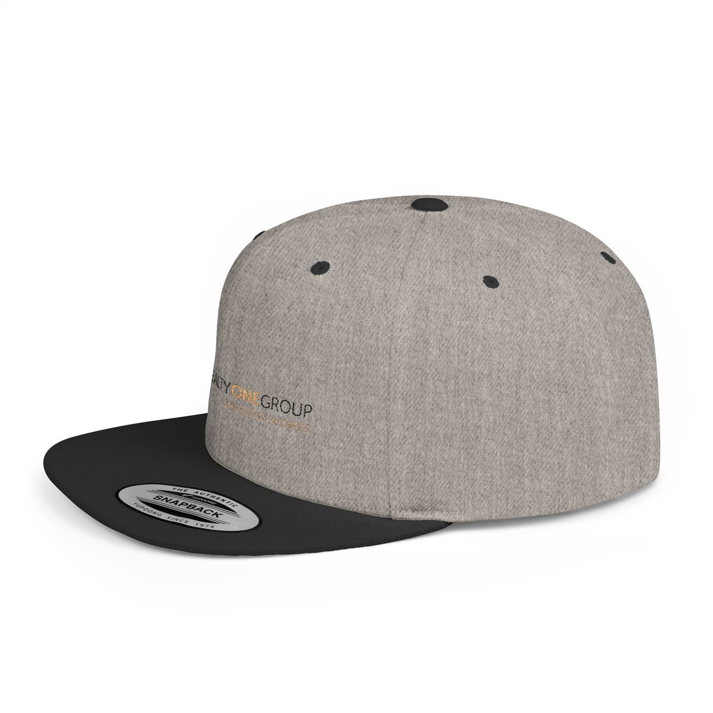 Snapback Hat with Realty Group Logo, Trendy Baseball Cap, Adjustable Flat Bill Cap for Casual Wear, Perfect Gift for Real Estate [...]