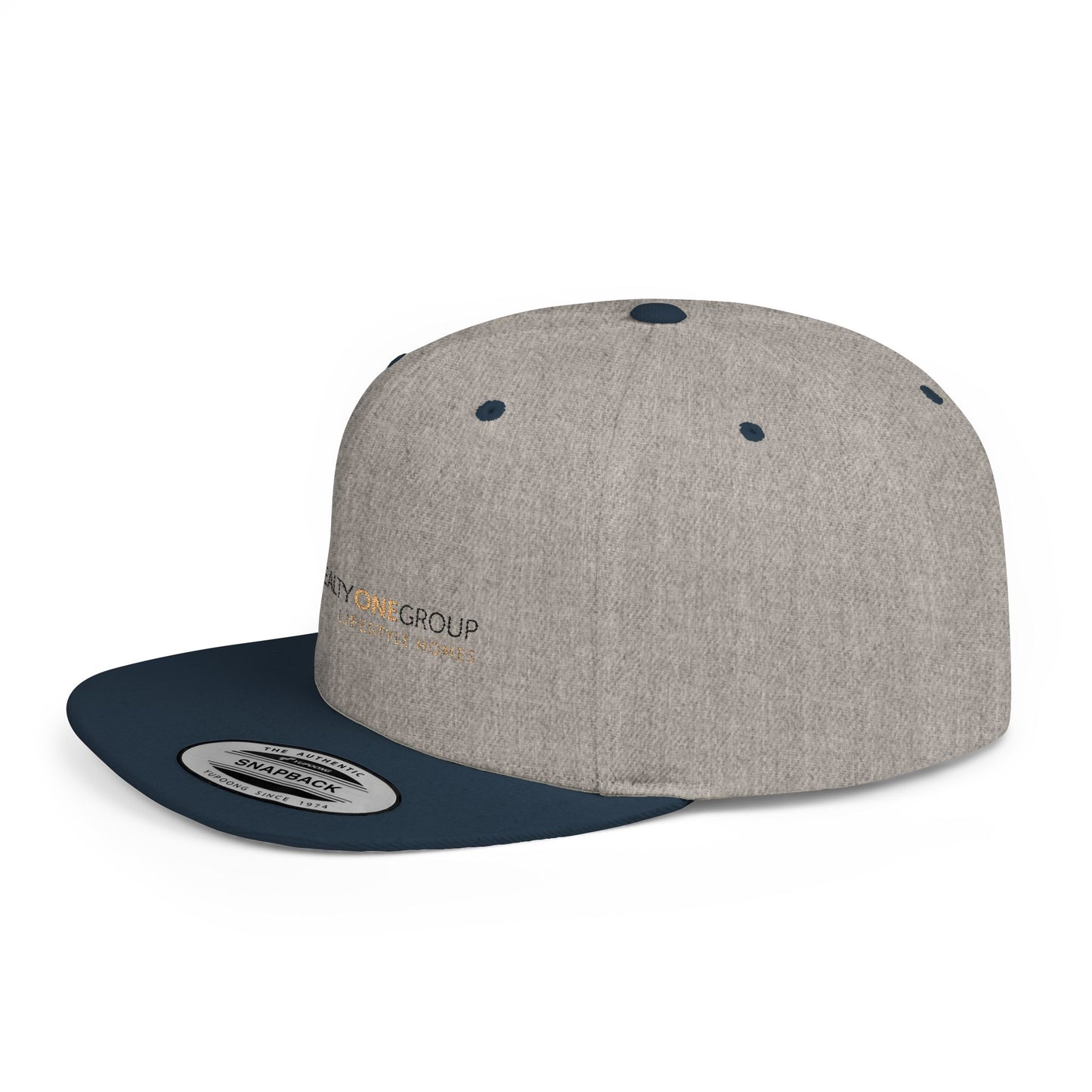 Snapback Hat with Realty Group Logo, Trendy Baseball Cap, Adjustable Flat Bill Cap for Casual Wear, Perfect Gift for Real Estate [...]